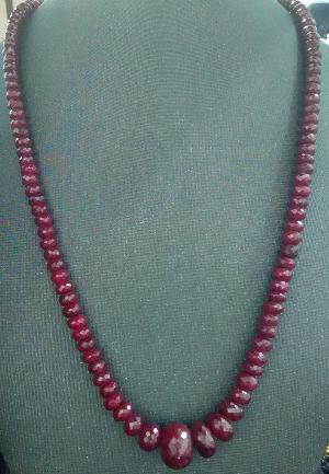 RUBY FACETED BEADS