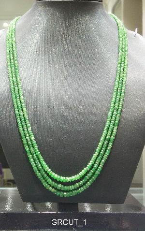 GREEN EMERALD FACETED BEADS