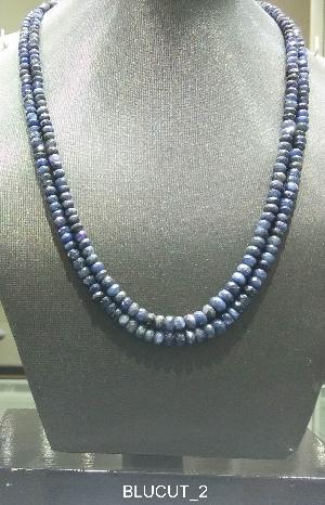 BLUE FACETED BEADS